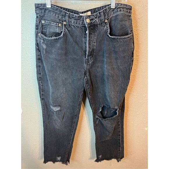 Free People Distressed Mom Jeans Size 31 - Picture 1 of 3
